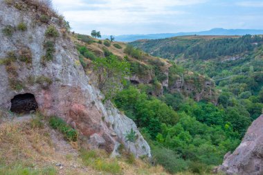 Eski Khndzoresk Ermenistan 'daki terk edilmiş mağara kasabası