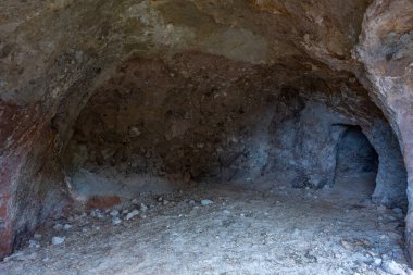 Eski Khndzoresk Ermenistan 'daki terk edilmiş mağara kasabası