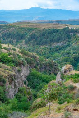 Eski Khndzoresk Ermenistan 'daki terk edilmiş mağara kasabası