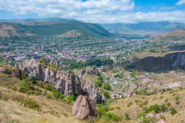 Ermeni kasabası Goris 'in Panorama manzarası