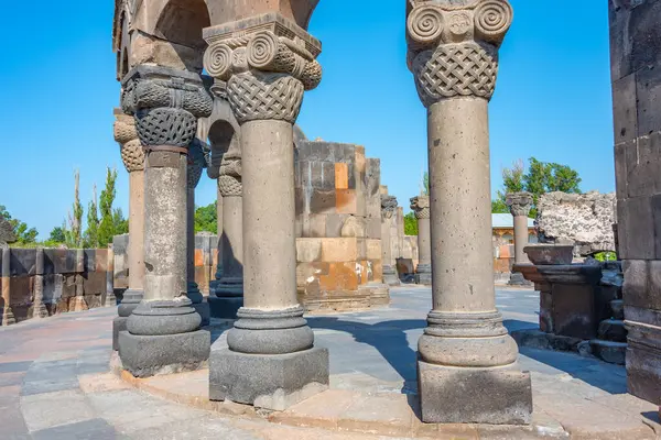 stock image Ruins of the Zvartnots cathedral in Armenia