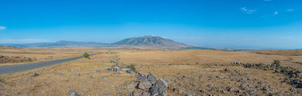 Landscape of Aragats mountain in Armenia