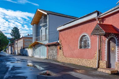 Zaqatala, Azerbaycan 'da renkli cadde