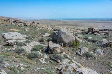 Azerbaycan 'da Qobustan Panorama Manzarası
