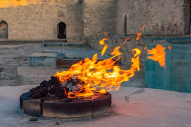 Ateshgah Zoroastrian Fire Temple in Azerbaijan clipart