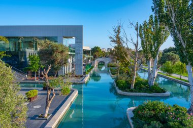 Bakü, Azerbaycan 'daki Mini Venedik yapay kanalları