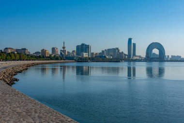 Bakü, Azerbaycan 'da yaz günü.