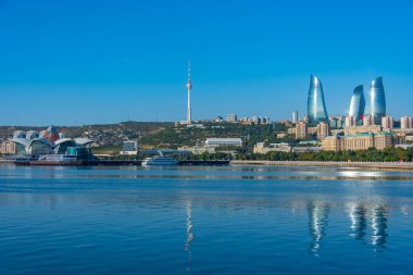 Azerbaycan 'daki Bakü Panorama Manzarası