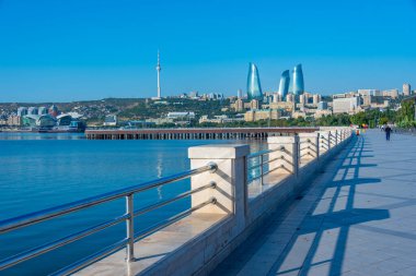 Azerbaycan 'daki Bakü Panorama Manzarası