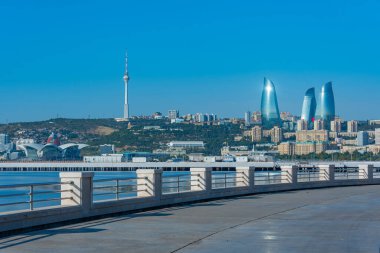 Azerbaycan 'daki Bakü Panorama Manzarası