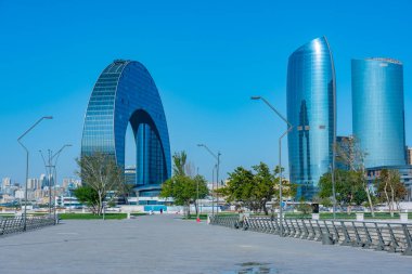 Bakü, Azerbaycan 'da yaz günü.