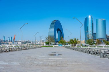 Bakü, Azerbaycan 'da yaz günü.