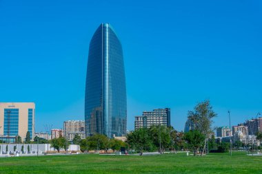 Bakü 'nün merkezindeki yüksek binalar, Azerbaycan