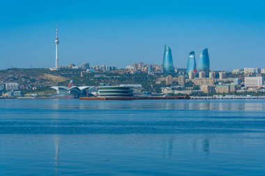 Azerbaycan 'daki Bakü Panorama Manzarası