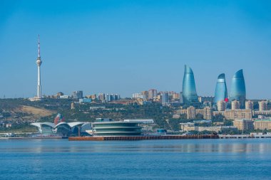 Azerbaycan 'daki Bakü Panorama Manzarası