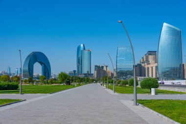 Bakü, Azerbaycan 'da yaz günü.