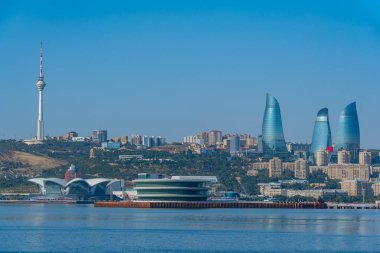 Azerbaycan 'daki Bakü Panorama Manzarası