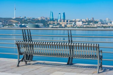 Azerbaycan 'daki Bakü Panorama Manzarası