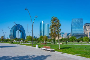 Bakü, Azerbaycan 'da yaz günü.