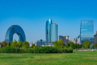 Bakü, Azerbaycan 'da yaz günü.