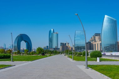 Bakü, Azerbaycan 'da yaz günü.