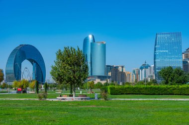 Bakü, Azerbaycan 'da yaz günü.