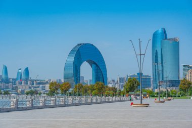 Bakü, Azerbaycan 'da yaz günü.