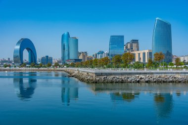 Bakü, Azerbaycan 'da yaz günü.