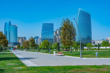 Bakü 'nün merkezindeki yüksek binalar, Azerbaycan