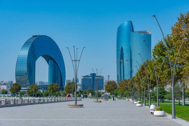 Bakü, Azerbaycan 'da yaz günü.