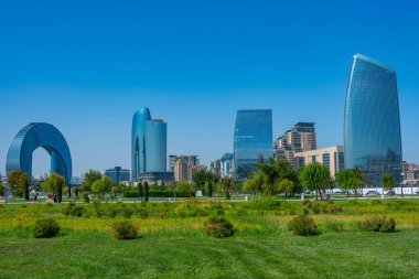 Bakü, Azerbaycan 'da yaz günü.