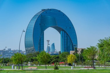 Bakü, Azerbaycan 'da yaz günü.