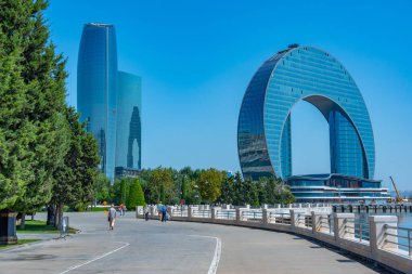 Bakü, Azerbaycan 'da yaz günü.