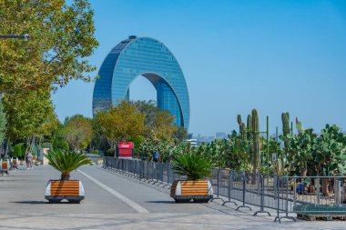 Bakü, Azerbaycan 'da yaz günü.