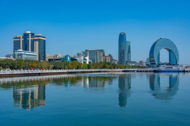 Bakü, Azerbaycan 'da yaz günü.