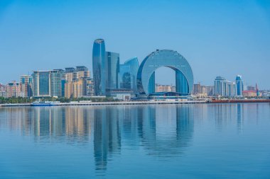 Bakü, Azerbaycan 'da yaz günü.