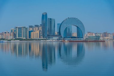 Bakü, Azerbaycan 'da yaz günü.