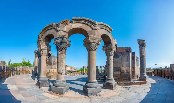 stock image Ruins of the Zvartnots cathedral in Armenia