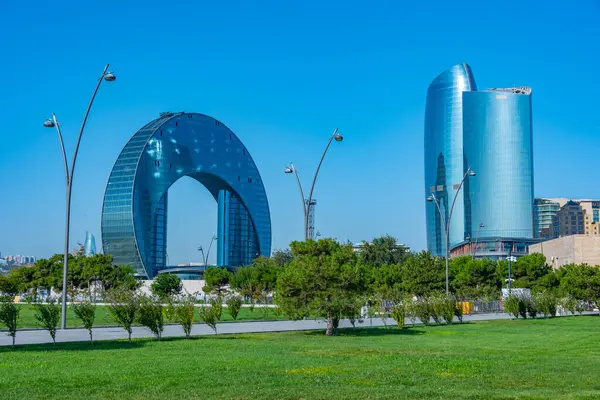 Summer Day Waterfront Baku Azerbaijan Stock Photo