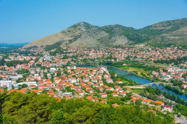 Bosna kenti Trebinje 'nin Panorama manzarası