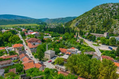 Bosna-Hersek 'te Stolac' ın hava manzarası
