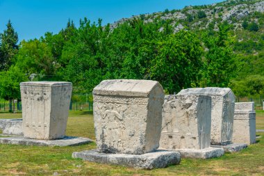 Bosna-Hersek 'teki Radimlja mezarlığında taş mezarlar