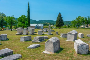 Bosna-Hersek 'teki Radimlja mezarlığında taş mezarlar