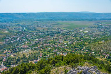 Panorama view of Bosnian town Blagaj clipart