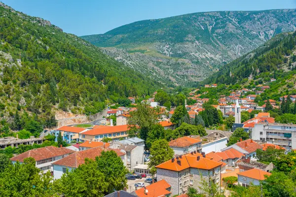 Bosna-Hersek 'te Stolac' ın hava manzarası