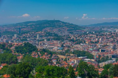 Bosna başkenti Saraybosna 'nın Panoraması