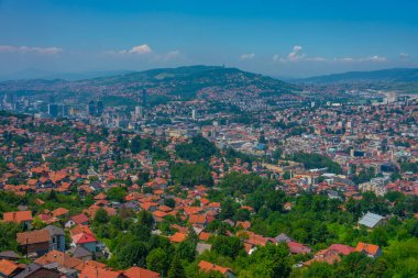 Bosna başkenti Saraybosna 'nın Panoraması