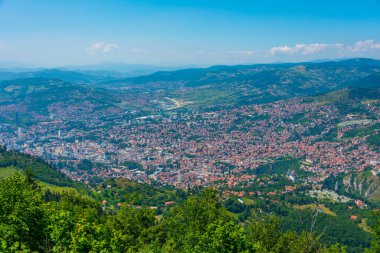 Bosna başkenti Saraybosna 'nın Panoraması