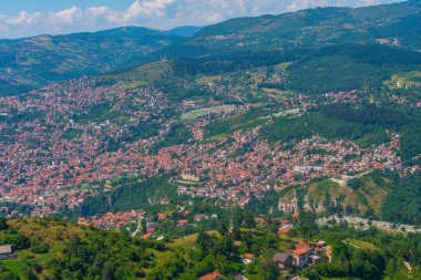 Bosna başkenti Saraybosna 'nın Panoraması