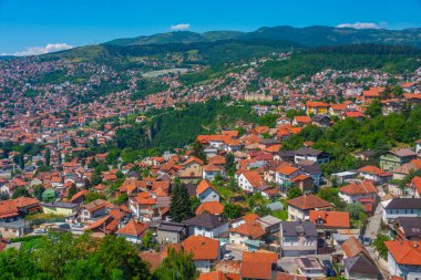 Bosna başkenti Saraybosna 'nın Panoraması